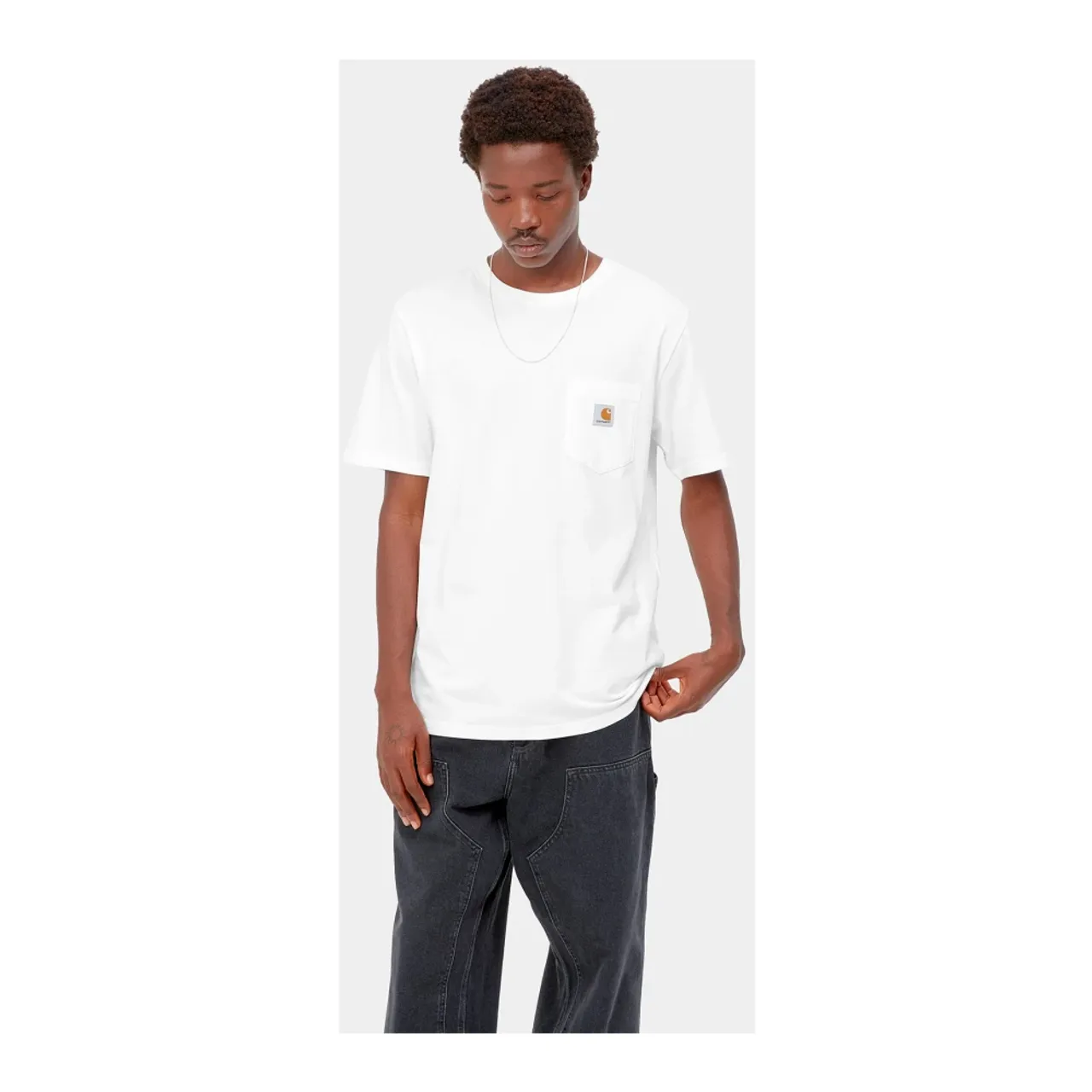Carhartt Wip , White Pocket T-Shirt ,White male, Sizes: