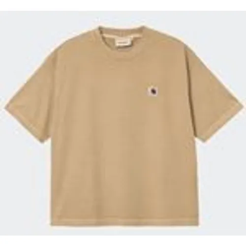 Carhartt WIP Women's Nelson T-Shirt In Dusty H Brown Garment Dyed