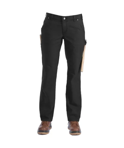 Carhartt Womens 102080 Crawford Rugged Original Fit Trousers - Black Cotton