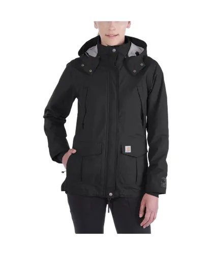 Carhartt Womens 102382 Shoreline Durable Waterproof Jacket - Black Nylon