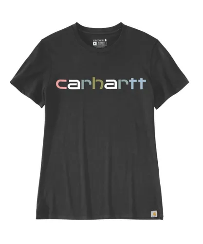 Carhartt Womens Lightweight Short Sleeve Graphic T Shirt - Black Cotton