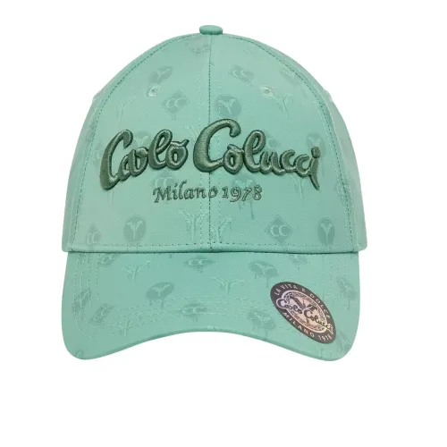 Carlo Colucci , Logo Print Baseball Cap Green ,Green unisex, Sizes: ONE