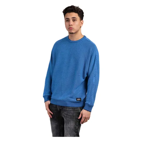 Carlo Colucci , Senior Sweater C8406 14 ,Blue male, Sizes: