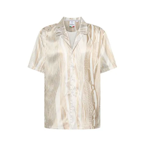 Carlo Colucci , Trendy Mens Shirt from the Spring/Summer Collection ,Beige male, Sizes: