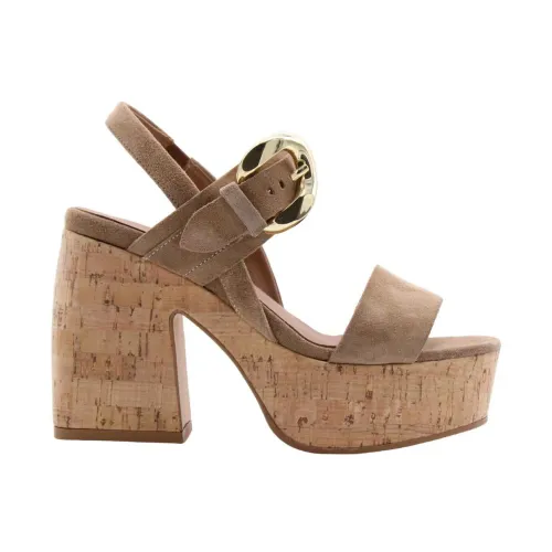 Carmens , High Heel Sandals ,Brown female, Sizes: