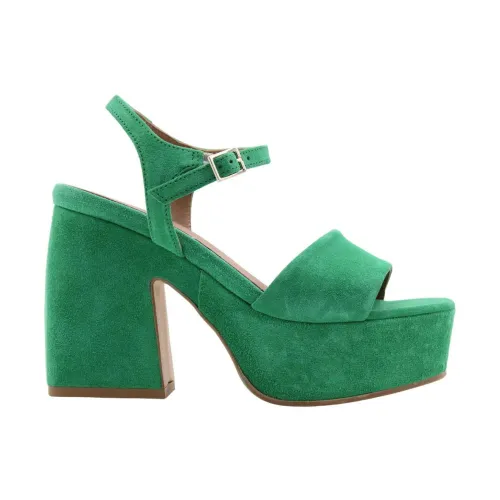 Carmens , High Heel Sandals ,Green female, Sizes: