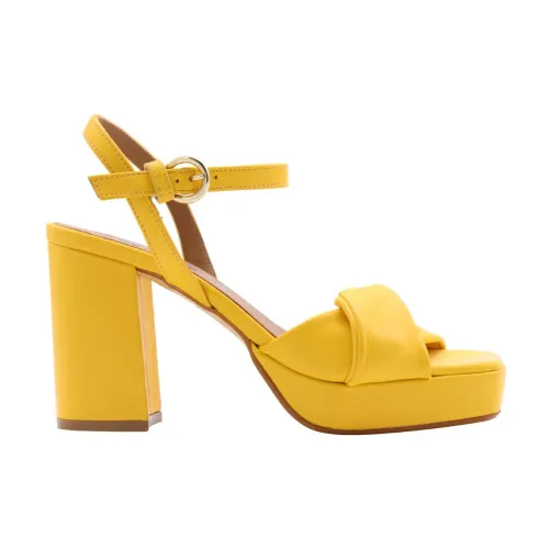 Carmens , High Heel Sandals ,Yellow female, Sizes: