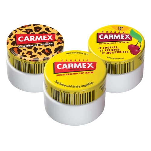 Carmex Lip Balm Pot Mixed Pack of 3 (Cherry
