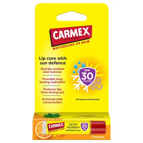 Carmex Lip Balm Tropical Stick SPF30 (4.25g) - Lipcare with
