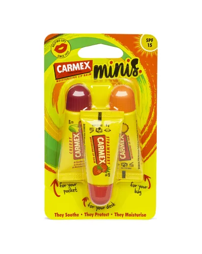 CARMEX Minis Lip Balm Tube Trio Pack
