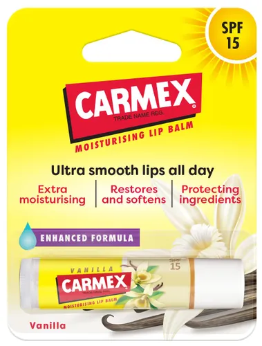Carmex Vanilla Ultra Moisturising Lip Balm (SPF 15