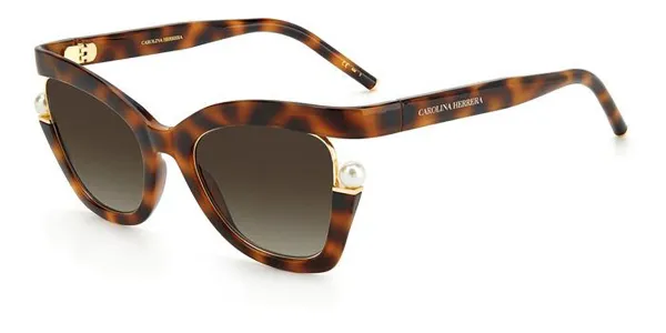 Carolina Herrera CH 0002/S 05L/HA Women's Sunglasses Tortoiseshell Size 53