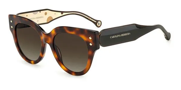 Carolina Herrera CH 0008/S 05L/HA Women's Sunglasses Tortoiseshell Size 52