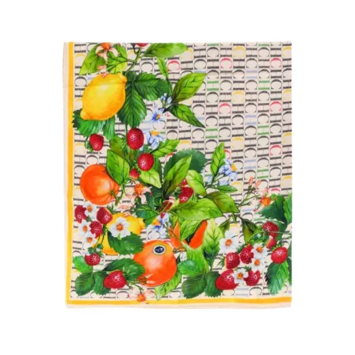 Carolina Herrera , Tropical Tutti Frutti Silk Scarf ,Multicolor unisex, Sizes: ONE