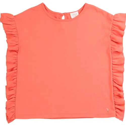 Carrément Beau  LEANA  girls's Children's T shirt in Pink