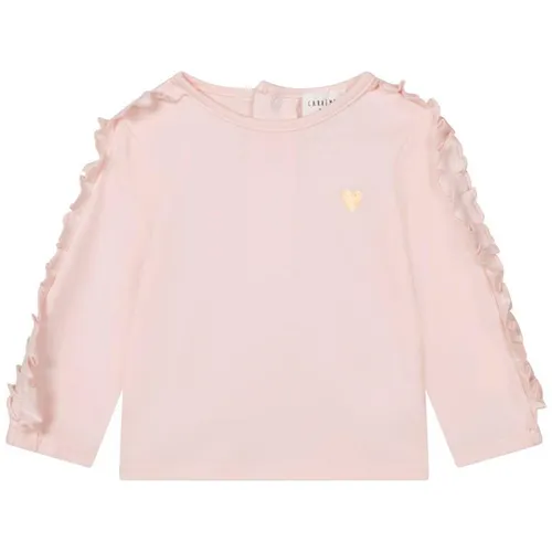 Carrement Beau Long Sleeve Frill T Shirt - Pink