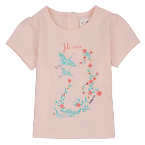 Carrément Beau  NOLAN  girls's Children's T shirt in Pink