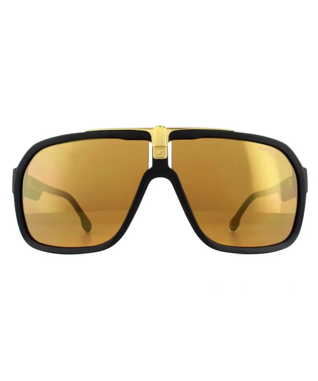 Carrera Aviator Mens Black Gold Mirror Sunglasses
