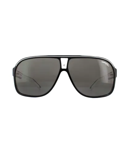 Carrera Aviator Unisex Black Crystal Grey Polarized Sunglasses - One