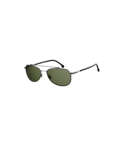 Carrera Mens Oval metal Men Sunglasses Dark Ruthenium / Green Polarized - Multicolour - One