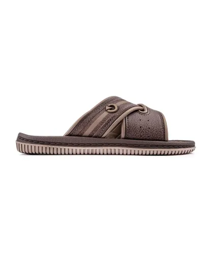 Cartago Mens Fiji Slide Sandals - Brown