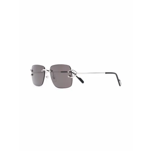 Cartier , Ct0330S 001 Sunglasses ,Gray male, Sizes: