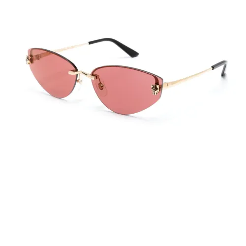 Cartier , Ct0431S 004 Sunglasses ,Yellow female, Sizes: