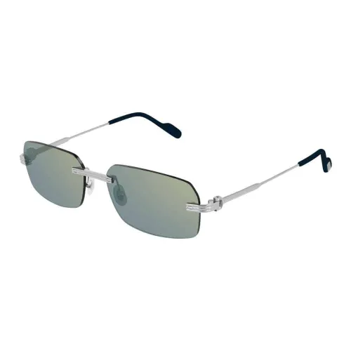 Cartier , Elevate Your Style with Silver Blue Sunglasses ,Gray unisex, Sizes: