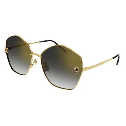 Cartier , Gold and Grey Sunglasses, Stylish and Durable ,Yellow unisex, Sizes: