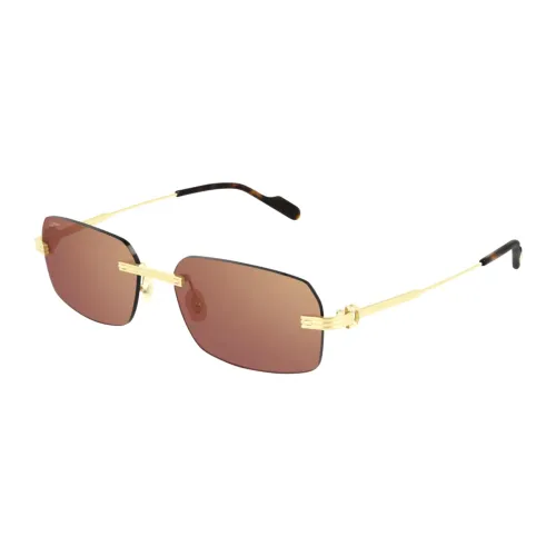 Cartier , Metallic Sunglasses for Women ,Yellow female, Sizes:
