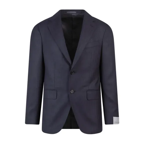 Caruso , Mens Clothing Blazer Blue Aw23 ,Blue male, Sizes: