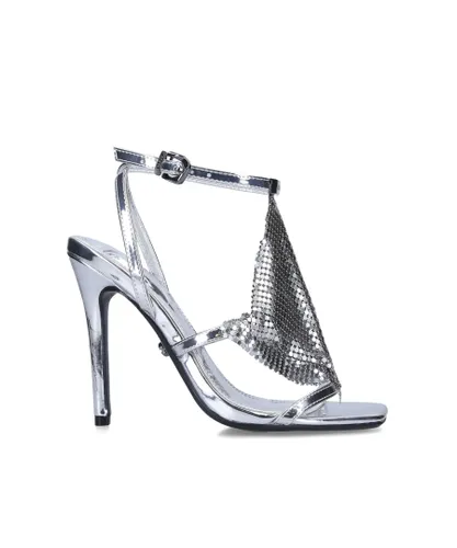 Carvela Womens Armour Sandal Heels - Silver