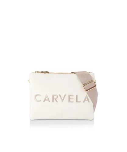 Carvela Womens Frame Double Pouch Bag - White - One Size