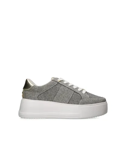 Carvela Womens Jive Lace Up Sneakers - Grey Fabric