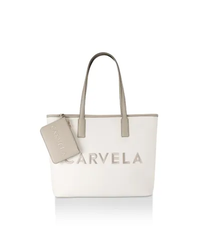 Carvela Womens Large Frame Shopper Bag - White - One Size