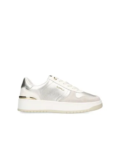 Carvela Womens Leather Charm Sneakers - Gold Leather (archived)