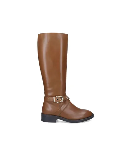 Carvela Womens Leather Rider High Boots - Tan Leather (archived)