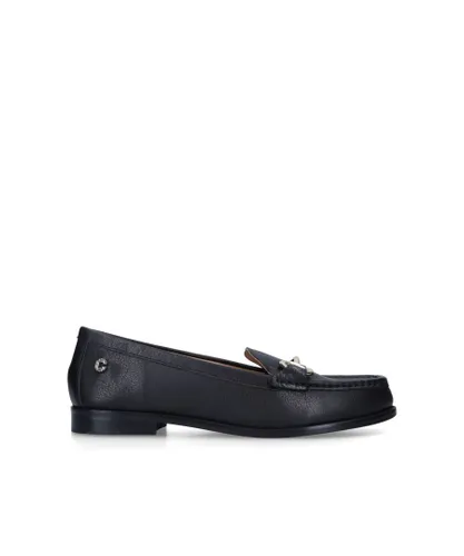Carvela Womens Leather Snap Loafers - Black Leather (archived)