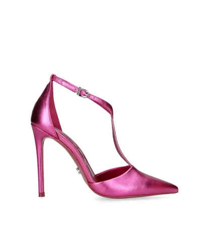 Carvela Womens Leather Vanity Court 110 Heels - Pink Leather (archived)
