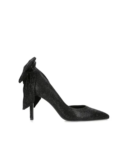 Carvela Womens Lovebird Bow Court Heels - Black Fabric