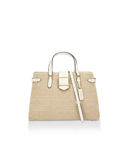 Carvela Womens Mindy Tote Bag - White Fabric - One Size