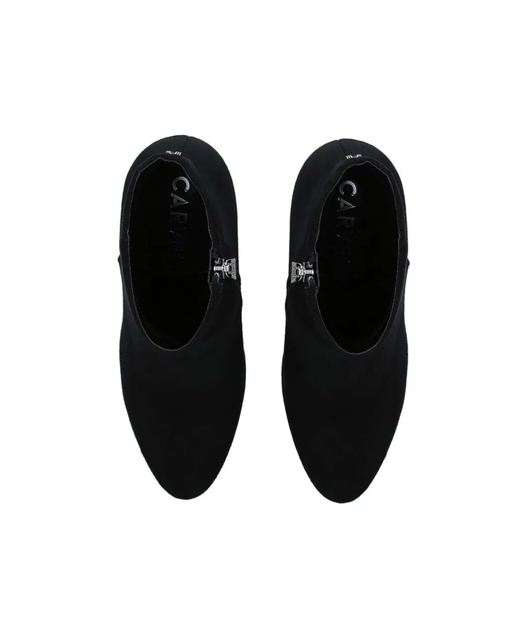 Carvela Womens Pillar Platform Ankle Boots - Black Fabric