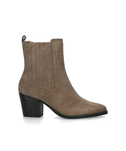 Carvela Womens Suede Rodeo Boots - Taupe