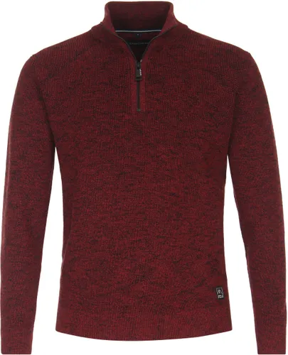 Casa Moda Half Zip Sweater Burgundy Red