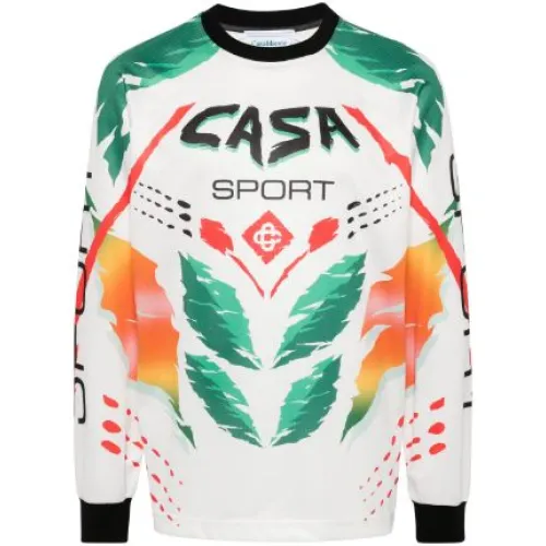 Casablanca , Abstract Print Long Sleeve T-Shirt ,Multicolor male, Sizes: