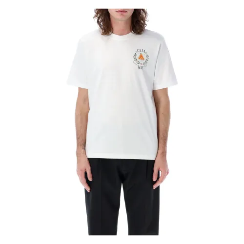 Casablanca , Casa Way Crewneck T-Shirt ,White male, Sizes: