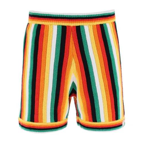Casablanca , Casablanca striped knit bermuda shorts ,Multicolor male, Sizes: