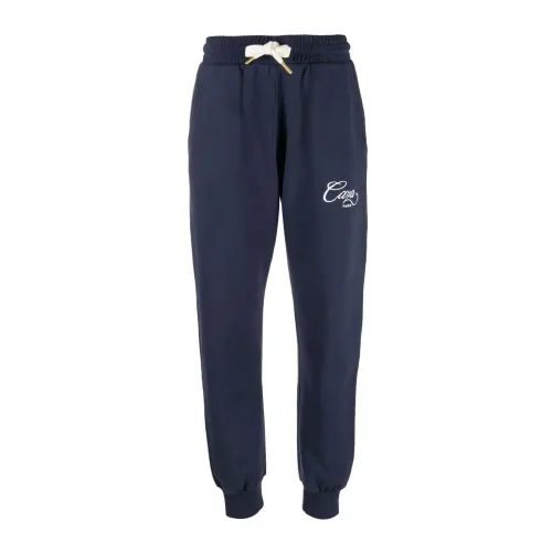 Casablanca , Embroidered Tennis-Inspired Track Pants ,Blue female, Sizes:
