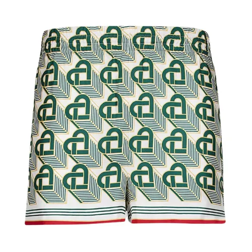 Casablanca , Heart Monogram Silk Boxer Shorts ,Multicolor female, Sizes: