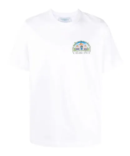 Casablanca Mens Vue DE L'Arche T-shirt White Cotton